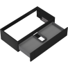 Mexen Rivel meuble de salle de bain sous-vasque 90 cm, 1 tiroir, rainuré, noir mat - 91A20-09023-1-BF71