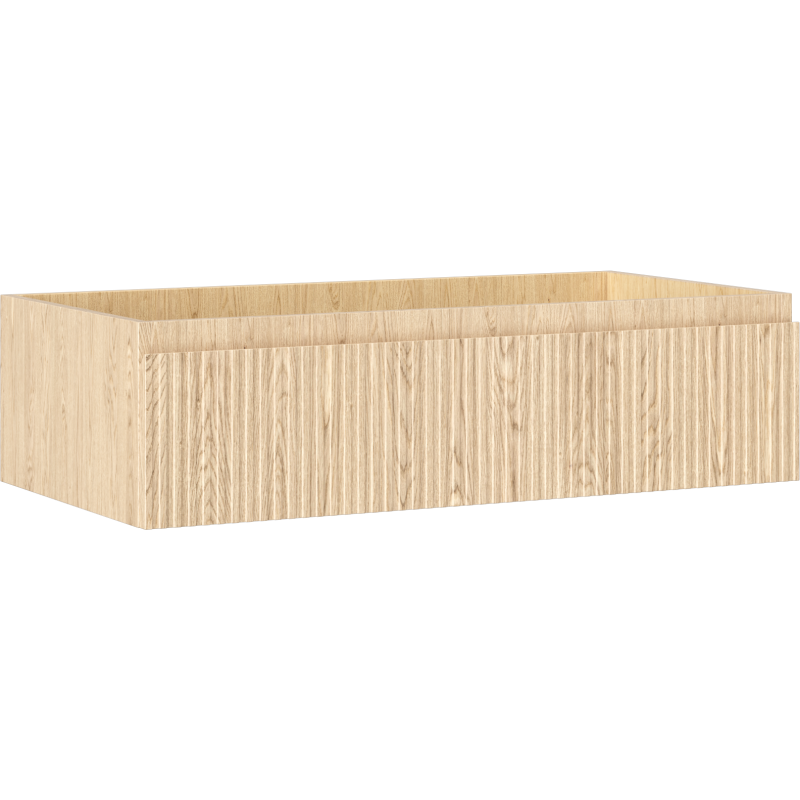 Mexen Rivel meuble de salle de bain suspendu 90 cm, 1 tiroir, rainuré, chêne - 91A20-09023-1-BF81