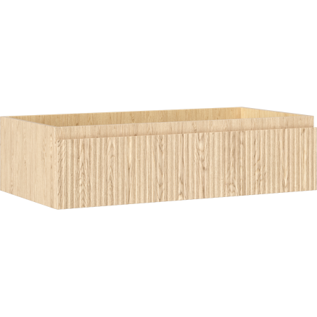 Mexen Rivel meuble de salle de bain suspendu 90 cm, 1 tiroir, rainuré, chêne - 91A20-09023-1-BF81