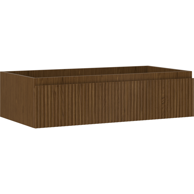 Mexen Rivel meuble de salle de bain sous lavabo 90 cm, 1 tiroir, rainuré, noyer - 91A20-09023-1-BF86