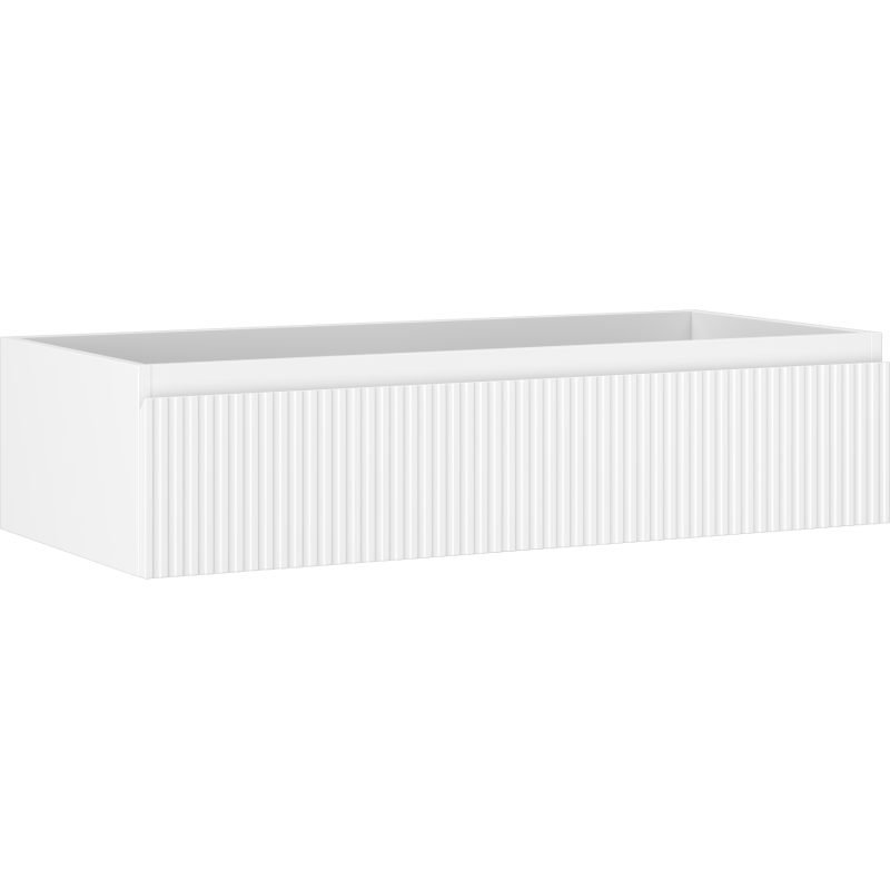 Mexen Rivel meuble de salle de bain sous-lavabo 100 cm, 1 tiroir, rainuré, blanc mat - 91A20-10023-1-BF01