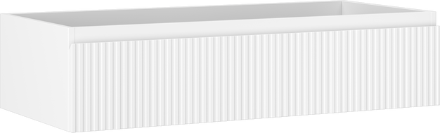 Mexen Rivel armoire de salle de bain sous-lavabo 100 cm, 1 tiroir, rainuré, blanc mat - 91A20-10023-1-BF01