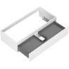 Mexen Rivel meuble de salle de bain sous-lavabo 100 cm, 1 tiroir, rainuré, blanc mat - 91A20-10023-1-BF01