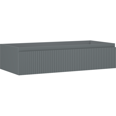 Mexen Rivel meuble de salle de bain sous lavabo 100 cm, 1 tiroir, rainuré, graphite mat - 91A20-10023-1-BF66