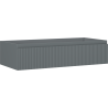Mexen Rivel meuble de salle de bain sous lavabo 100 cm, 1 tiroir, rainuré, graphite mat - 91A20-10023-1-BF66