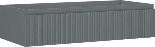 Mexen Rivel armoire de salle de bain sous-vasque 100 cm, 1 tiroir, rainurée, graphite mat - 91A20-10023-1-BF66