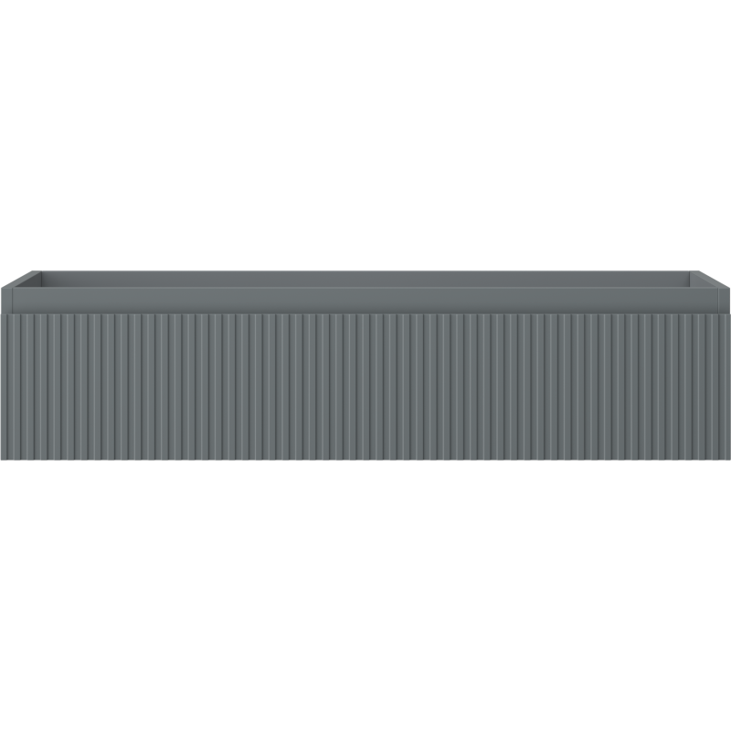 Mexen Rivel armoire de salle de bain sous-vasque 100 cm, 1 tiroir, rainurée, graphite mat - 91A20-10023-1-BF66