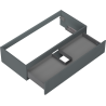 Mexen Rivel meuble de salle de bain sous lavabo 100 cm, 1 tiroir, rainuré, graphite mat - 91A20-10023-1-BF66