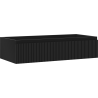 Mexen Rivel meuble de salle de bain sous-lavabo 100 cm, 1 tiroir, rainuré, noir mat - 91A20-10023-1-BF71