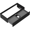 Mexen Rivel meuble de salle de bain sous-lavabo 100 cm, 1 tiroir, rainuré, noir mat - 91A20-10023-1-BF71