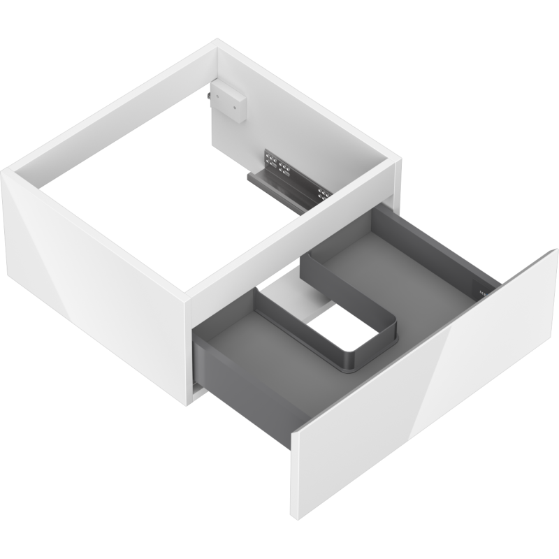 Mexen Orio meuble de salle de bain sous lavabo 50 cm, 1 tiroir, blanc brillant - 91A10-05023-1-BF00