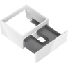 Mexen Orio meuble sous-lavabo 50 cm, 1 tiroir, blanc brillant - 91A10-05023-1-BF00