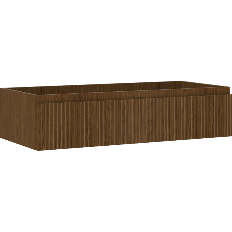 Mexen Rivel meuble de salle de bain sous lavabo 100 cm, 1 tiroir, rainuré, noyer - 91A20-10023-1-BF86