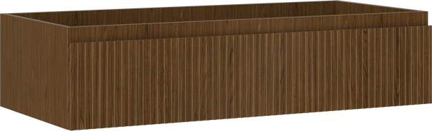 Mexen Rivel meuble de salle de bain sous lavabo 100 cm, 1 tiroir, rainuré, noyer - 91A20-10023-1-BF86