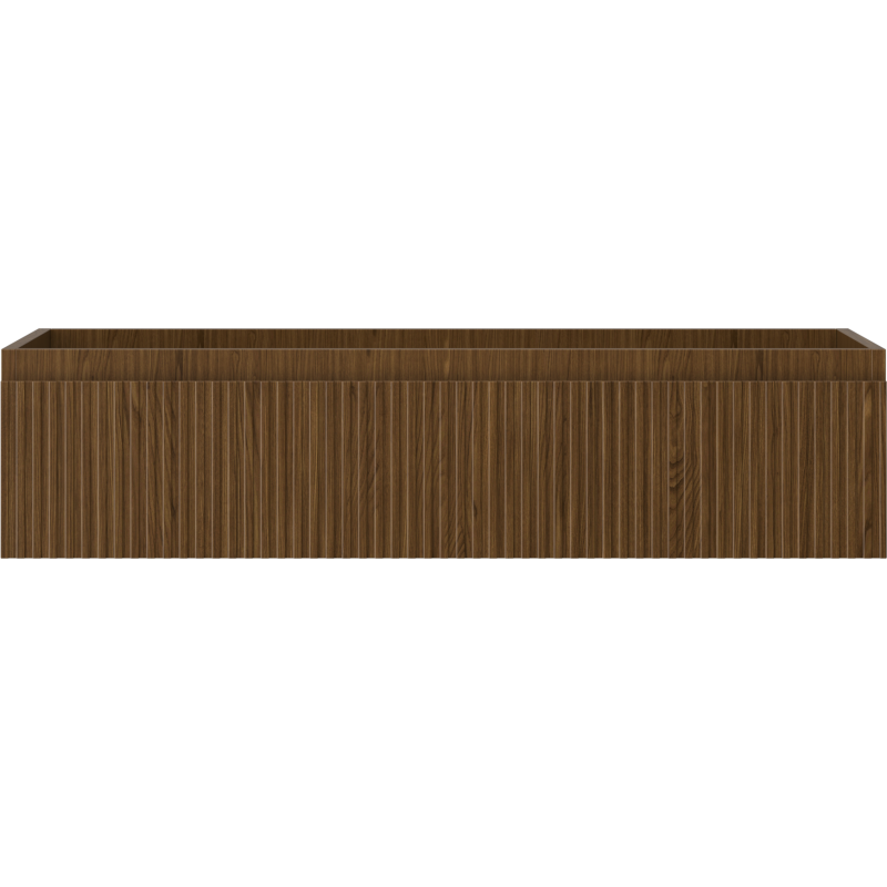 Mexen Rivel meuble de salle de bain sous lavabo 100 cm, 1 tiroir, rainuré, noyer - 91A20-10023-1-BF86