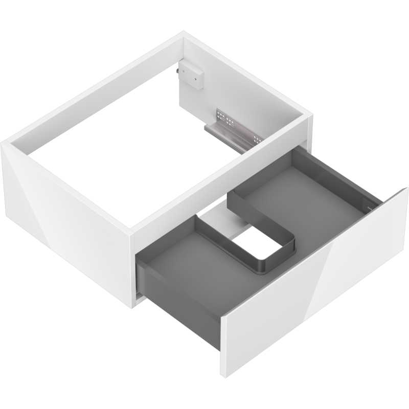 Mexen Orio meuble de salle de bain sous lavabo 60 cm, 1 tiroir, blanc brillant - 91A10-06023-1-BF00