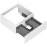 Mexen Orio meuble de salle de bains sous-vasque 50 cm, 1 tiroir, blanc mat- 91A10-05023-1-BF01