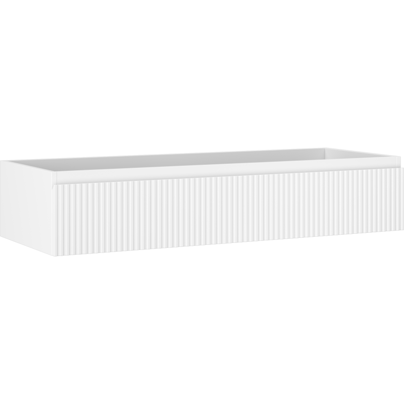 Mexen Rivel meuble de salle de bain sous lavabo 120 cm, 1 tiroir, rainuré, blanc mat - 91A20-12023-1-BF01