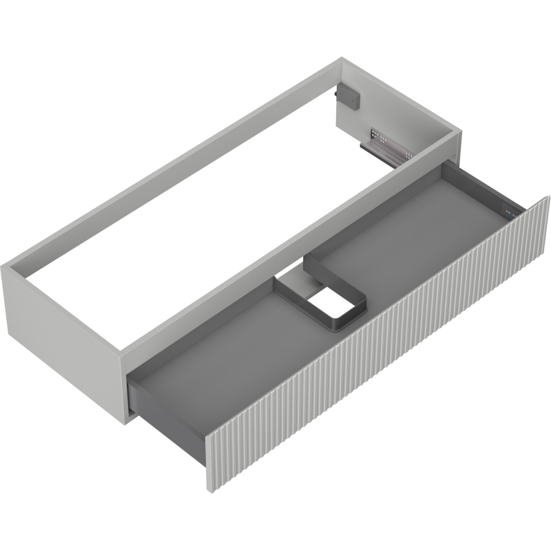 Mexen Rivel meuble de salle de bain sous vasque 120 cm, 1 tiroir, rainuré, gris mat - 91A20-12023-1-BF62