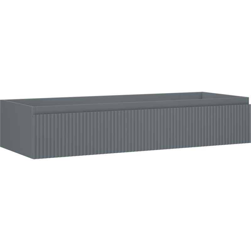 Mexen Rivel meuble de salle de bain sous lavabo 120 cm, 1 tiroir, rainuré, gris mat - 91A20-12023-1-BF66