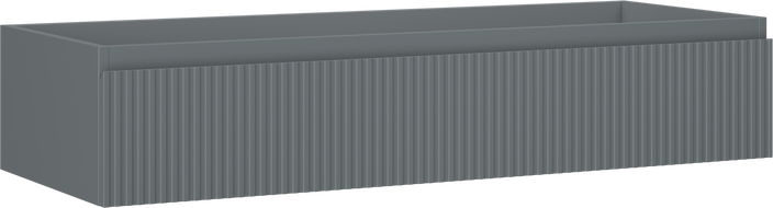 Mexen Rivel meuble de salle de bain sous lavabo 120 cm, 1 tiroir, rainuré, gris mat - 91A20-12023-1-BF66