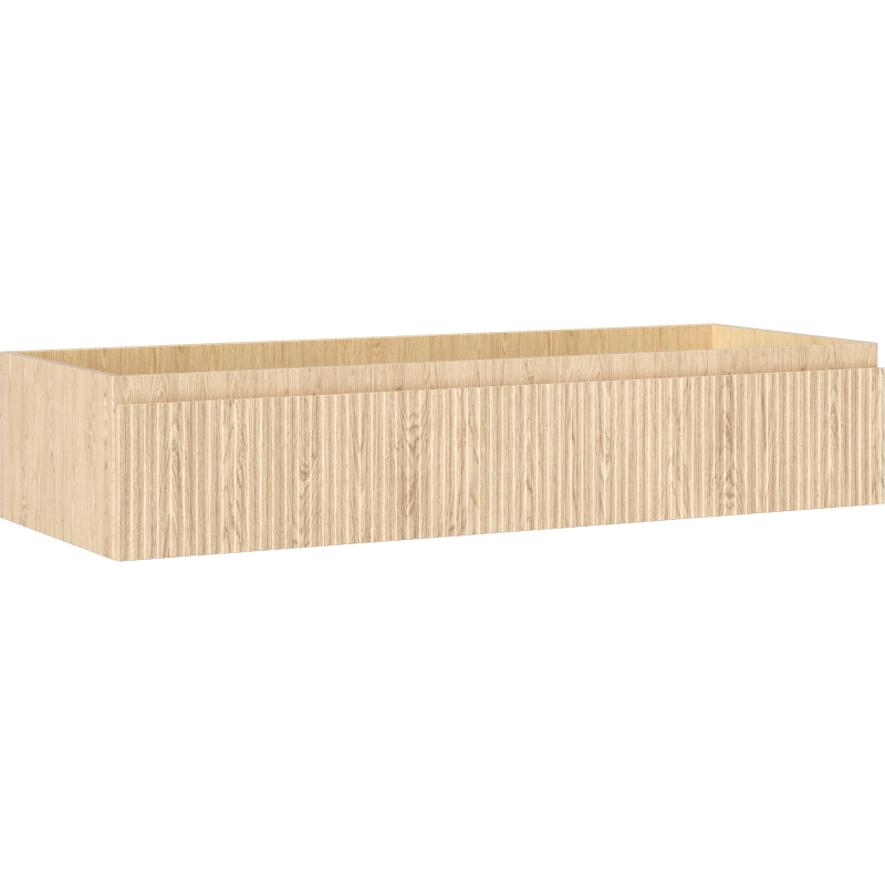 Mexen Rivel meuble de salle de bain sous lavabo 120 cm, 1 tiroir, rainuré, chêne - 91A20-12023-1-BF81