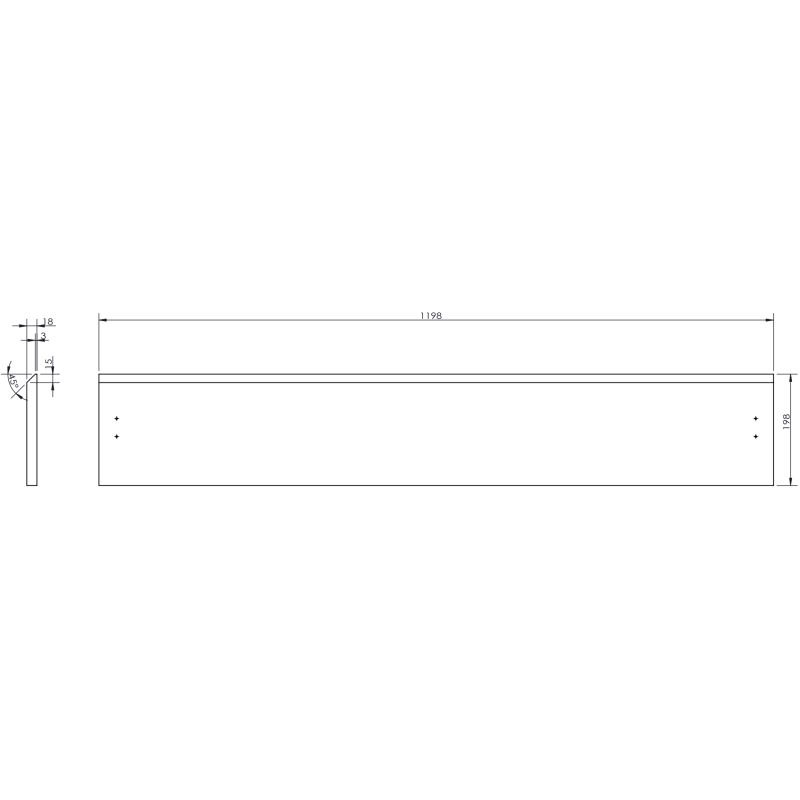 Mexen Rivel armoire de salle de bain sous lavabo 120 cm, 1 tiroir, cannelé, noyer - 91A20-12023-1-BF86
