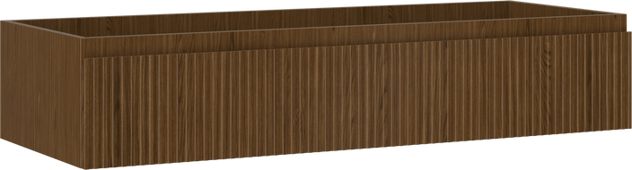 Mexen Rivel armoire de salle de bain sous lavabo 120 cm, 1 tiroir, cannelé, noyer - 91A20-12023-1-BF86