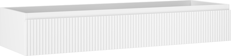 Mexen Rivel meuble de salle de bain sous lavabo 140 cm, 1 tiroir, rainuré, blanc mat - 91A20-14023-1-BF01