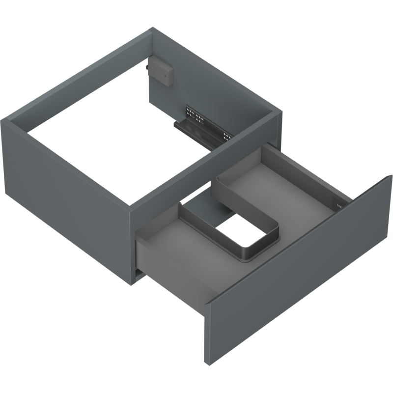 Mexen Orio meuble de salle de bain sous lavabo 50 cm, 1 tiroir, graphite mat- 91A10-05023-1-BF66