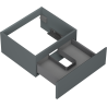 Mexen Orio meuble sous-lavabo 50 cm, 1 tiroir, graphite mat- 91A10-05023-1-BF66
