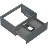 Mexen Orio armoire de salle de bains sous lavabo 60 cm, 1 tiroir, graphite mat - 91A10-06023-1-BF66