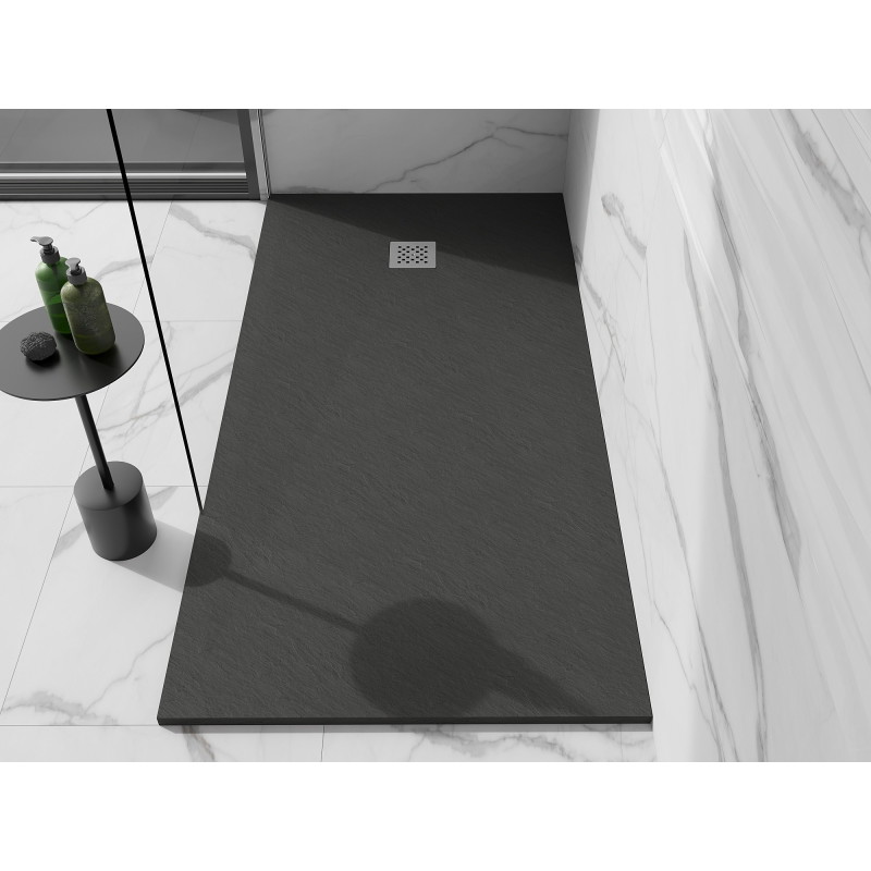 Mexen Stone+ receveur de douche en composite rectangulaire 160 x 80 cm, anthracite - 44718016