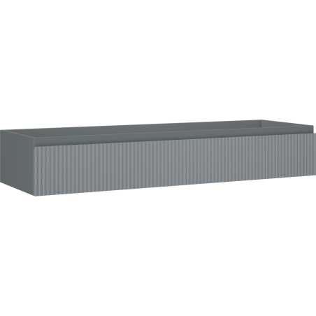 Mexen Rivel armoire de salle de bains sous lavabo 140 cm, 1 tiroir, rainurée, graphite mat - 91A20-14023-1-BF66