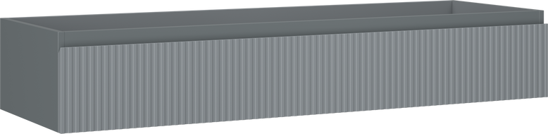 Mexen Rivel armoire de salle de bains sous lavabo 140 cm, 1 tiroir, rainurée, graphite mat - 91A20-14023-1-BF66