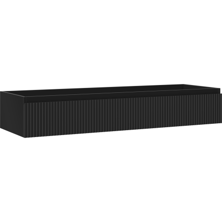 Mexen Rivel meuble de salle de bain sous vasque 140 cm, 1 tiroir, rainuré, noir mat - 91A20-14023-1-BF71