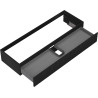 Mexen Rivel meuble de salle de bains sous-vasque 140 cm, 1 tiroir, rainuré, noir mat - 91A20-14023-1-BF71