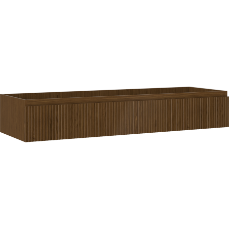 Mexen Rivel meuble de salle de bain sous-lavabo 140 cm, 1 tiroir, rainuré, noyer - 91A20-14023-1-BF86