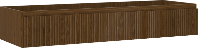 Mexen Rivel meuble de salle de bain sous-vasque 140 cm, 1 tiroir, rainuré, noyer - 91A20-14023-1-BF86