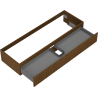 Mexen Rivel meuble de salle de bain sous-vasque 140 cm, 1 tiroir, rainuré, noyer - 91A20-14023-1-BF86