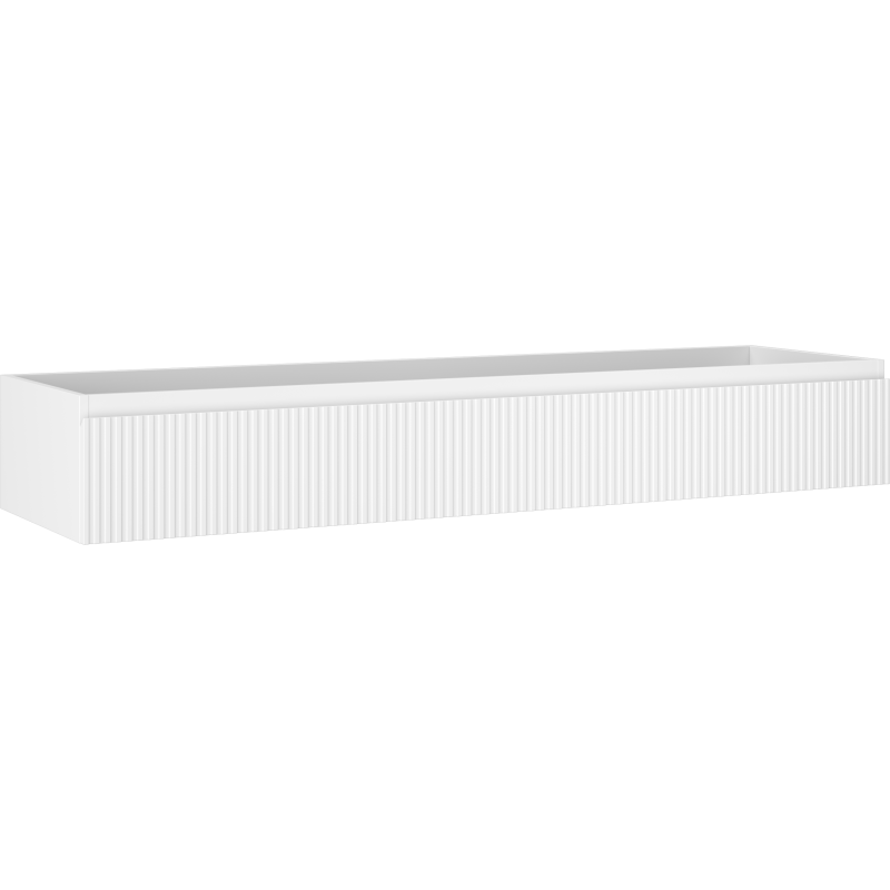 Mexen Rivel meuble de salle de bain sous lavabo 160 cm, 1 tiroir, rainuré, blanc mat - 91A20-16023-1-BF01