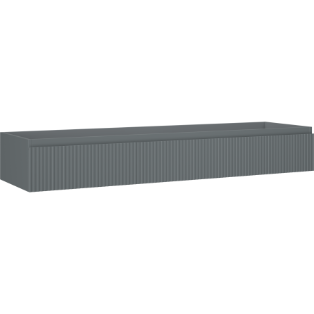 Mexen Rivel meuble de salle de bain sous-vasque 160 cm, 1 tiroir, rainuré, graphite mat - 91A20-16023-1-BF66