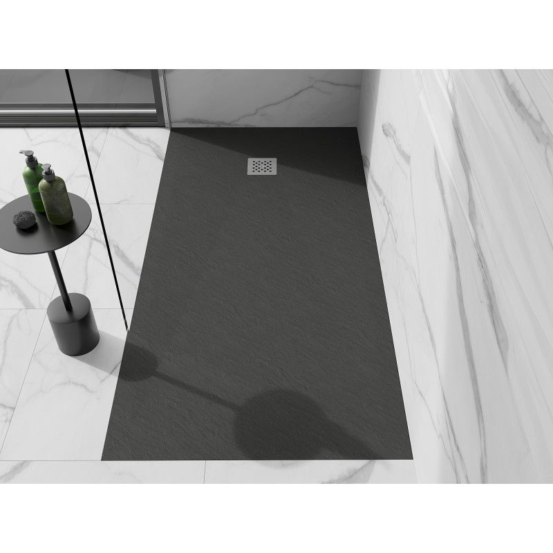 Mexen Stone+ receveur de douche rectangulaire en composite 180 x 80 cm, anthracite - 44718018