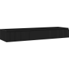 Mexen Rivel meuble de salle de bain sous lavabo 160 cm, 1 tiroir, rainuré, noir mat - 91A20-16023-1-BF71