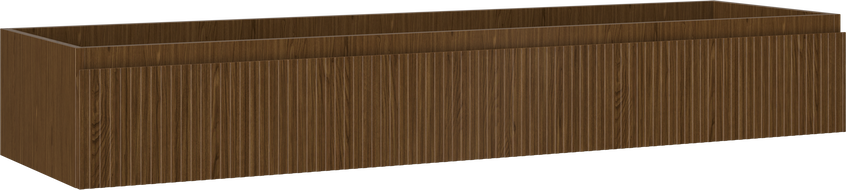 Mexen Rivel meuble de salle de bain sous-lavabo 160 cm, 1 tiroir, rainuré, noyer - 91A20-16023-1-BF86