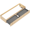 Mexen Rivel meuble de salle de bain sous vasque 140 cm, 1 tiroir, rainuré, chêne - 91A20-14023-1-BF81