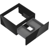 Mexen Orio meuble sous-lavabo 50 cm, 1 tiroir, noir brillant - 91A10-05023-1-BF70