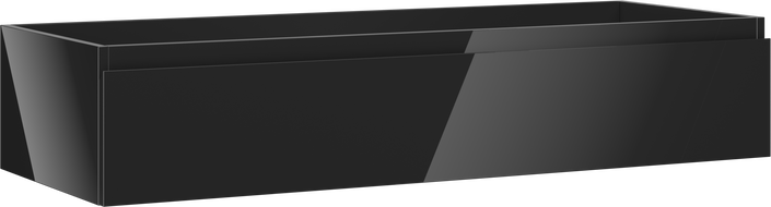Mexen Orio meuble de salle de bains sous lavabo 120 cm, 1 tiroir, noir brillant - 91A10-12023-1-BF70