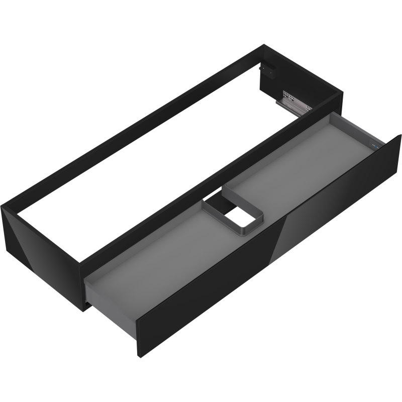 Mexen Orio armoire de salle de bain sous lavabo 140 cm, 1 tiroir, noir brillant - 91A10-14023-1-BF70