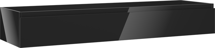 Mexen Orio cabinet de salle de bain sous lavabo 160 cm, 1 tiroir, noir brillant - 91A10-16023-1-BF70